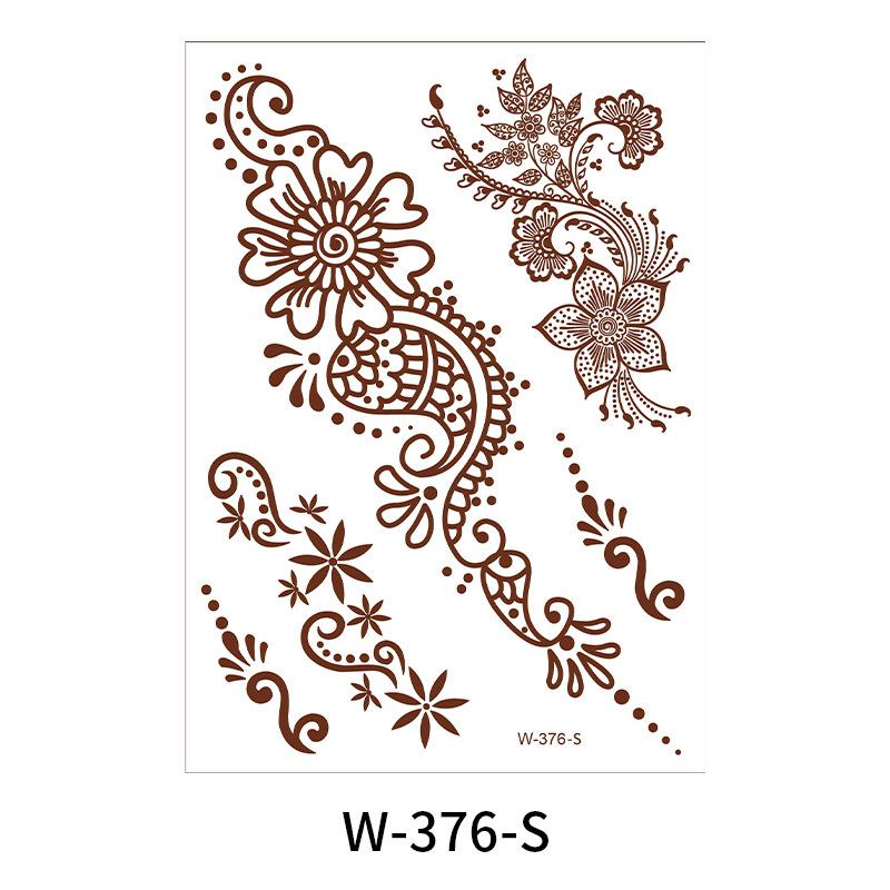Beauty Sticker Brown Red Tattoo Sticker Waterproof Lace Tattoo Sticker Tattoo