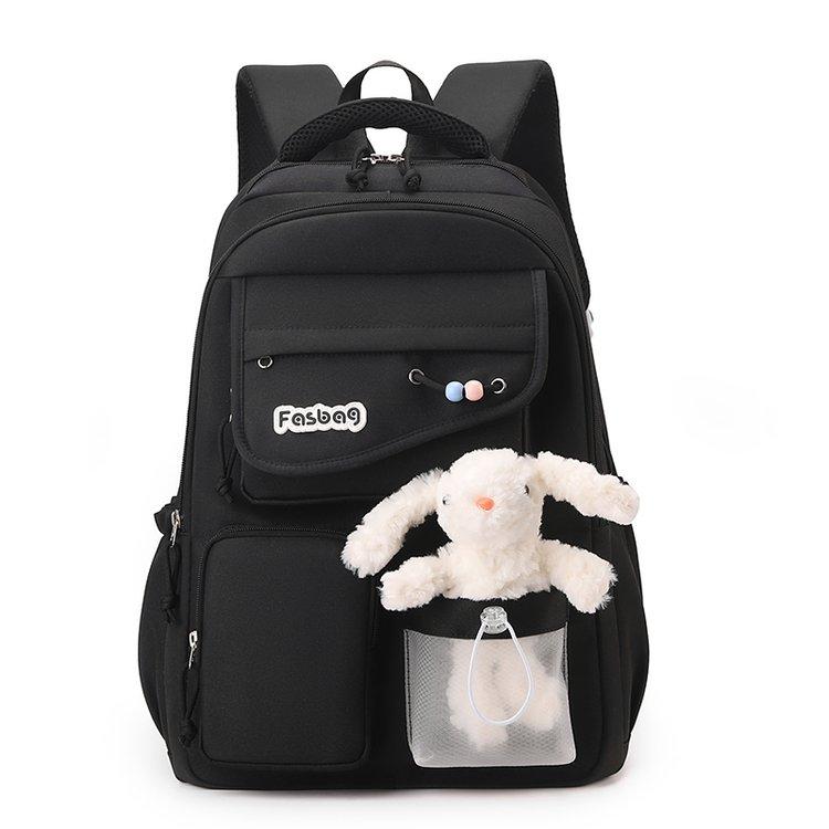 Japanese Ins College style backpack with pendant versatile large capacity backpack for women school bags for middle school girls
