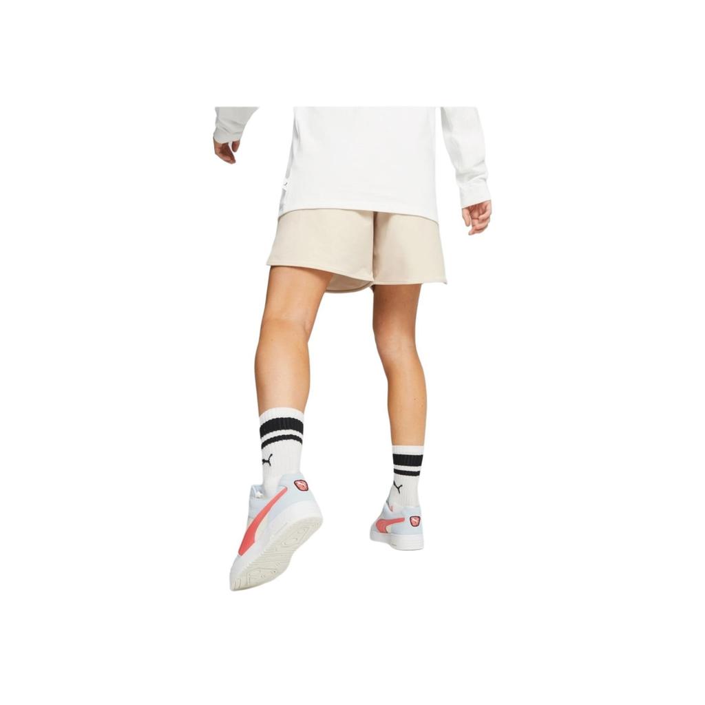 Puma Mmq Service Line Shorts Solid Color Elastic Waist Sports Shorts Unisex Shorts Oatmeal 620842-88