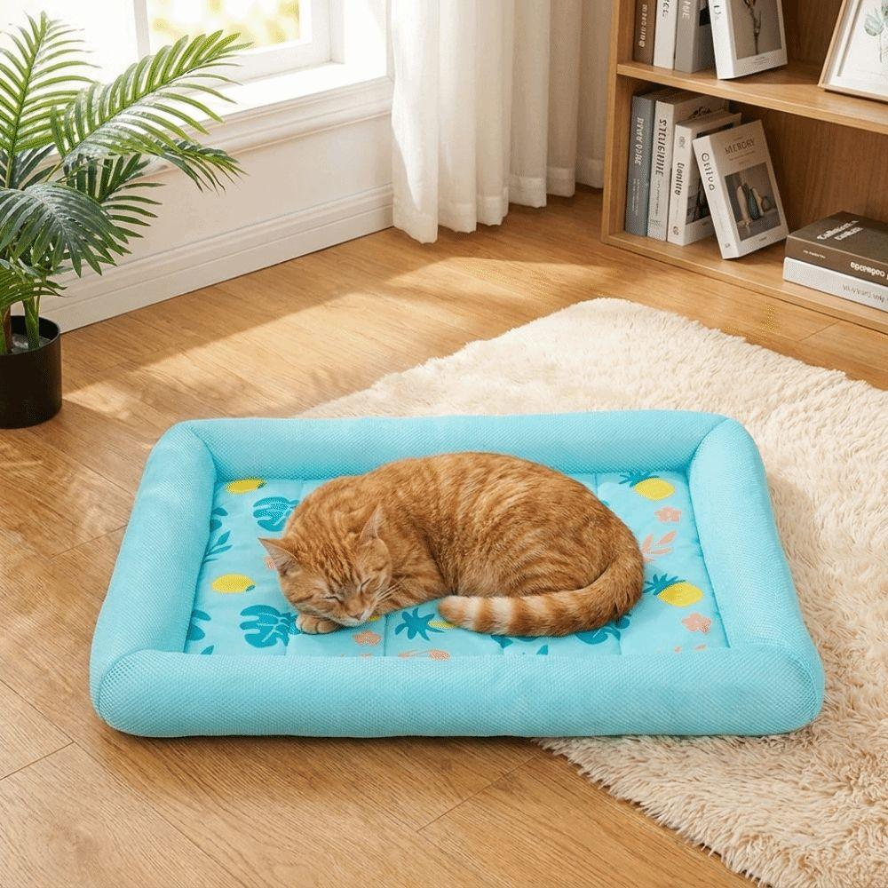 Square Pet Cooling Mat Non-Slip Dog Sleeping Pad Cat Sleeping Mat Cooling Puppy Bed  Kennel