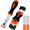 Razor Blade Scraper, 2 PCS Razor Scraper Tool for Removing Label,Orange-2PCS