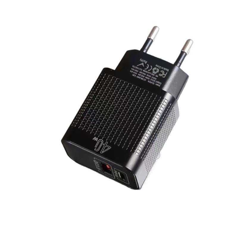 40W Dual-Port Charger (A+C) for Type-C with PPS/VOOC, Supports Super Fast Charging