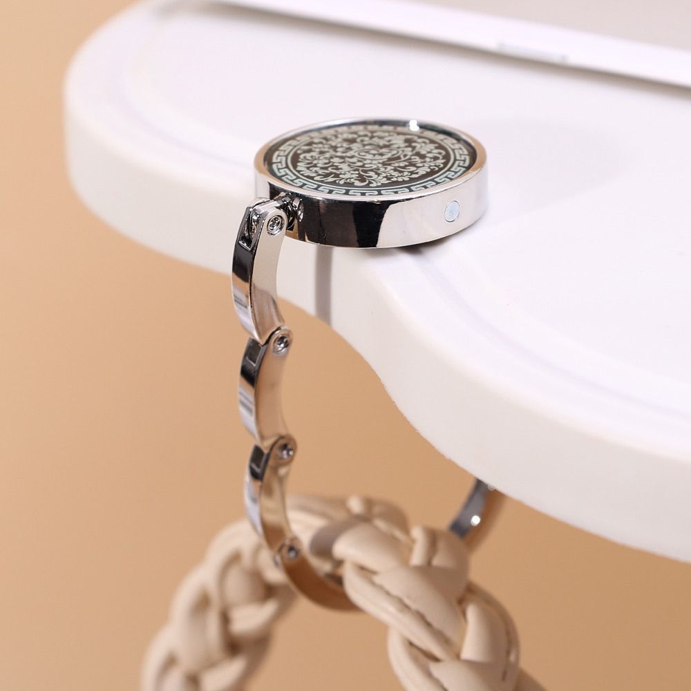 1Pcs Portable Handbag Hanger Vintage Flowers Purse Bag Hook New Table Hook Holder