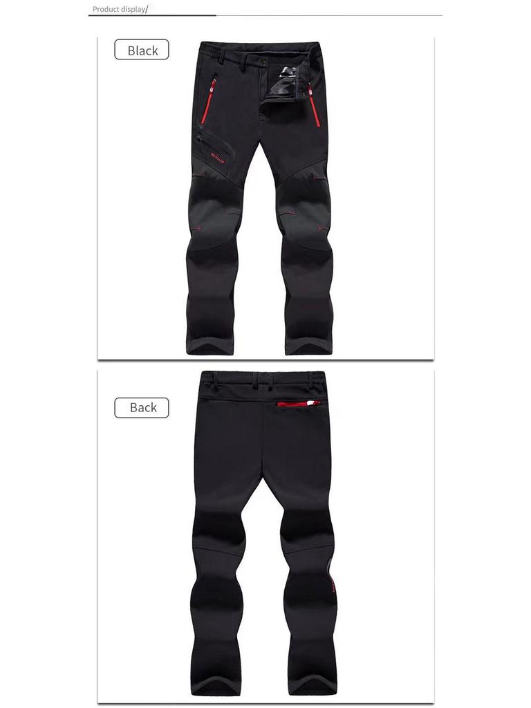 Waterproof Quick-Dry Fleece Softshell Ski Pants for Men & Women