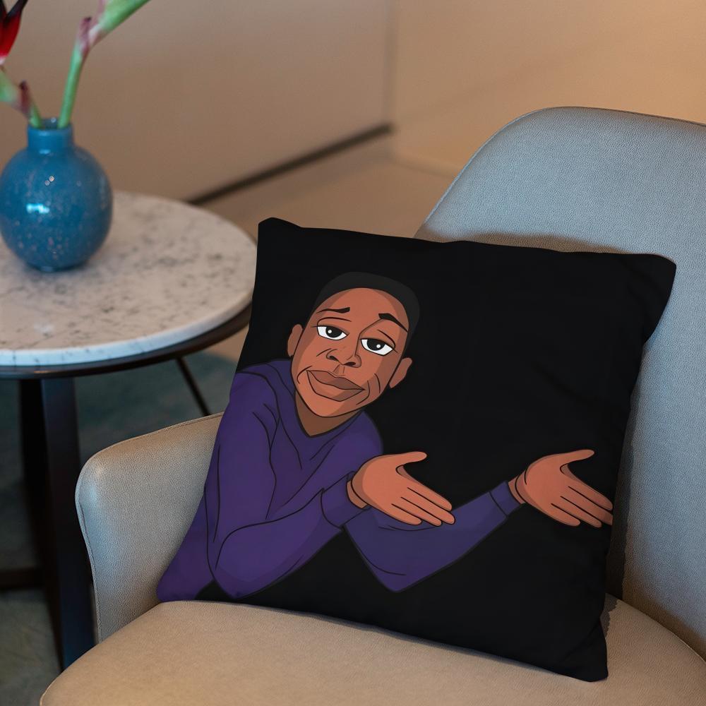 Khaby Lame Helpless brother Cushion Cover 2-in-1 Reversible Plush Pillow Cover | Car/Sofa/Bed | Perfect Gift