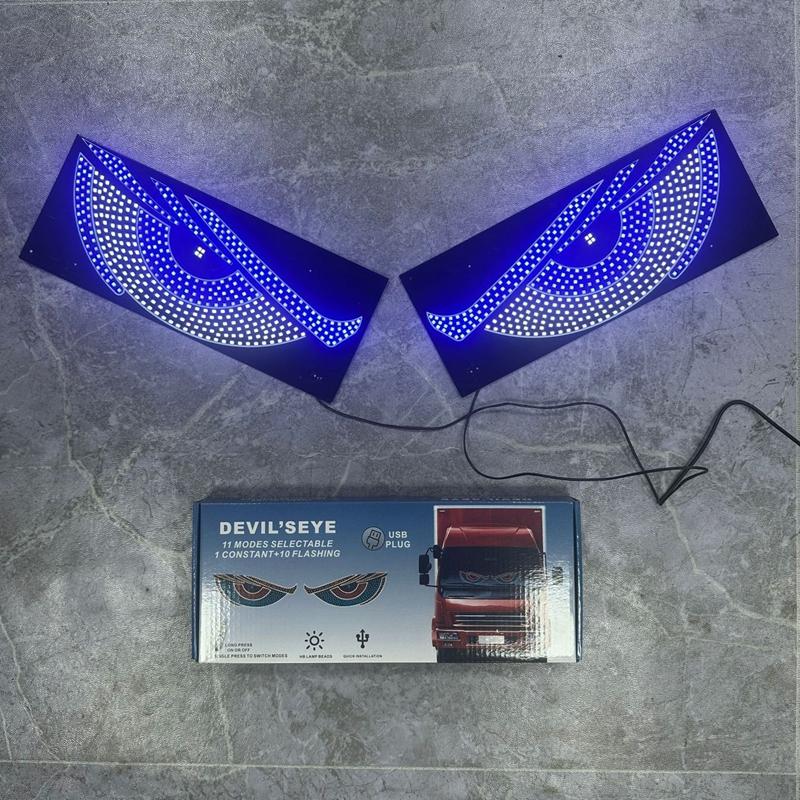 Auto Teufelsauge Licht RGB Dynamisches Dämonenauge Dekoratives Licht LED Display Dekor Pixel Panel Windschutzscheibe USB 5V Mehrfachmodus Lampe