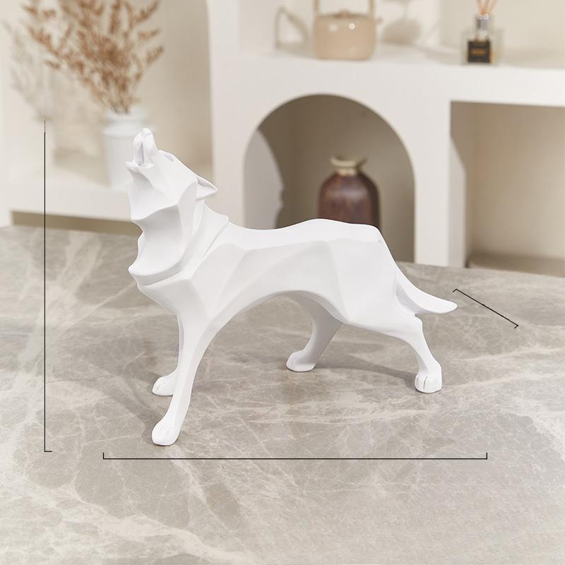 Moderne Schlichte Geometrische Wolf Ornamente Leichter Luxus Stil Hochwertige Heimdekoration Wohnzimmer TV-Schrank Kunstharz Handwerk