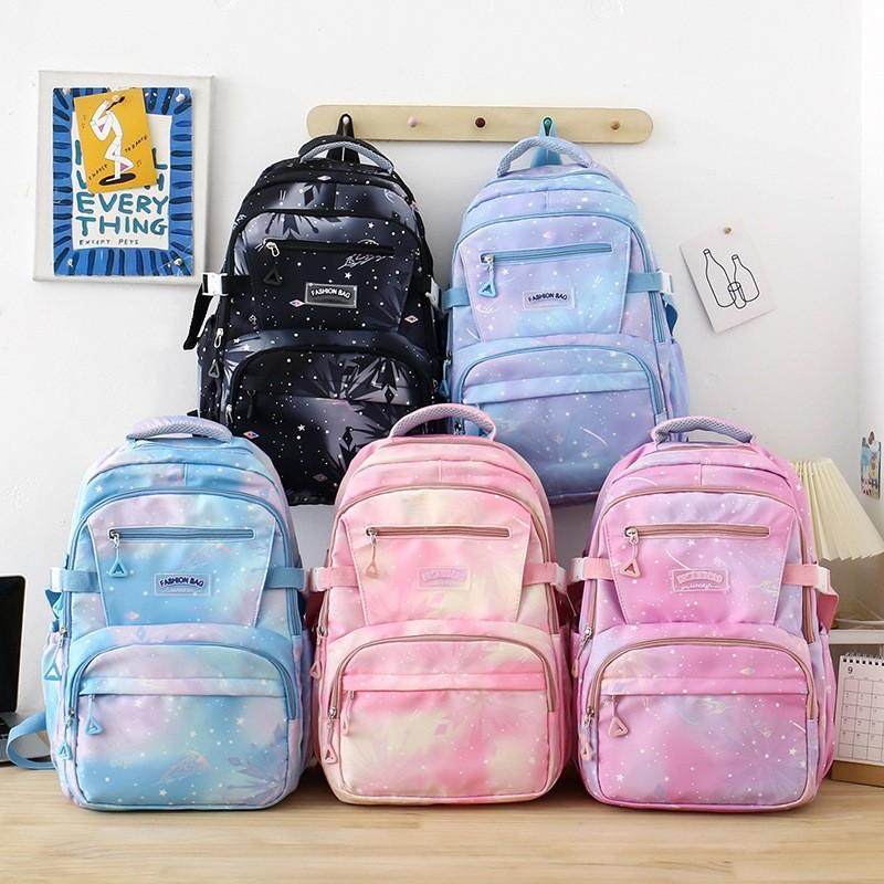 Star Oxford Fabric Pattern Backpack With Breathable Laptop Compartment Teens For