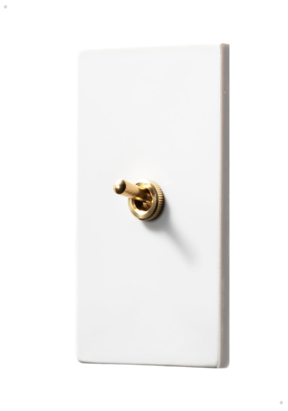 

ZOLBONNE Toggle Switch Plate, Ceramic Flat, Brass Lever Switch (VerticalHorizontal Model) [Made in Japan], Single RowSingle Port