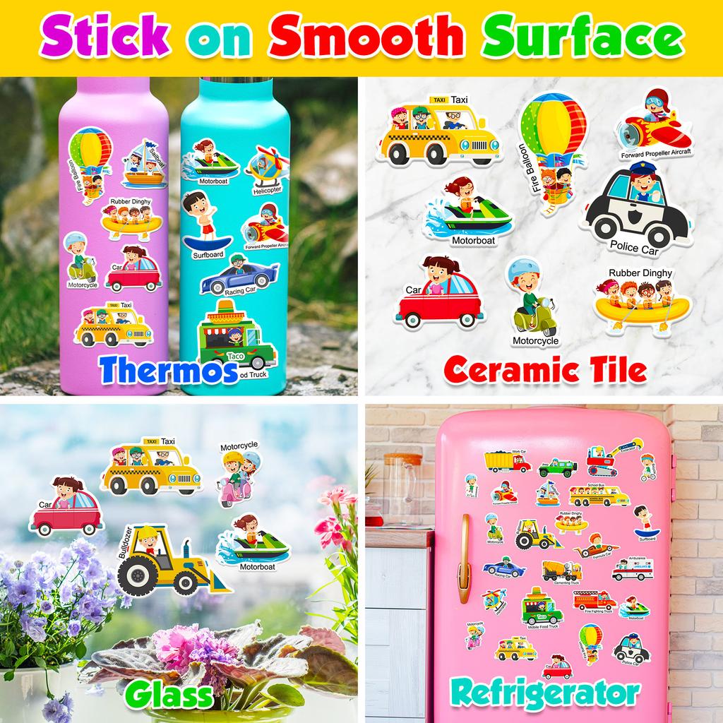 Creative Children's DIY Transportation and Educational Early Education Without Cutting and Repeated Stickers for Hand Jelly Stickers