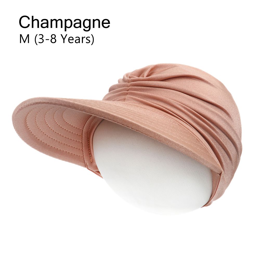 

Солнцезащитные пляжные кепки Солнцезащитный козырек Шляпа для детей Детская шляпа от солнца Эластичная шляпа-козырек с полым верхом Champagne-M(3-8Years)