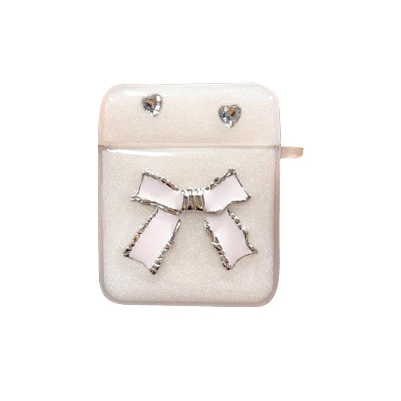 Epoxy Bow Rhinestone Airpods 3 /4 Generation For Airpodspro2 Apple Wireless Bluetooth Headset Cover