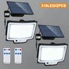 Solar Lights Outdoor 400LED Remote Solar Security Lights Outdoor Motion Sensor Waterproof Solar Wall Lamp Garden Patio Yard