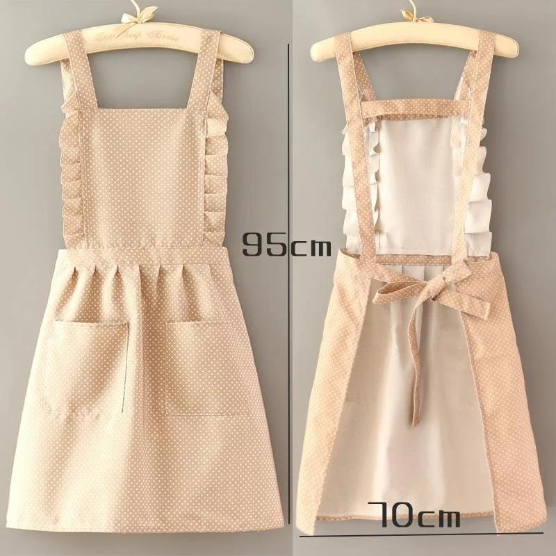 Japanese Lady Apron Overalls Oilproof Kitchen Aprons Nail Art Cooking Apron Women Cute Painting Art Smock Work Clothes