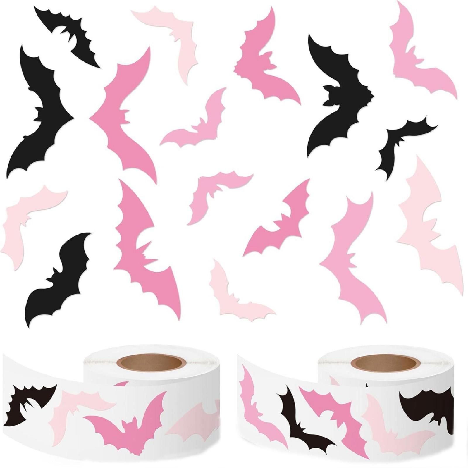 

Хэллоуинские наклейки в рулоне с летучими мышами One Size