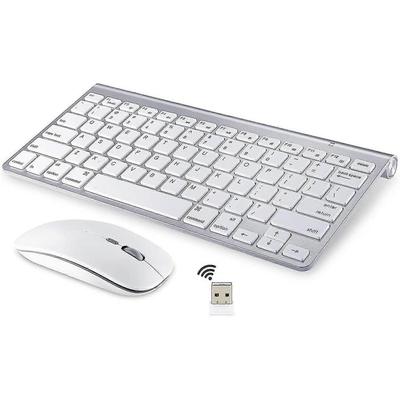 Kabellose Tastatur und Maus für Apple iMac, Windows oder Android (2,4 GHz Wireless) Weniger