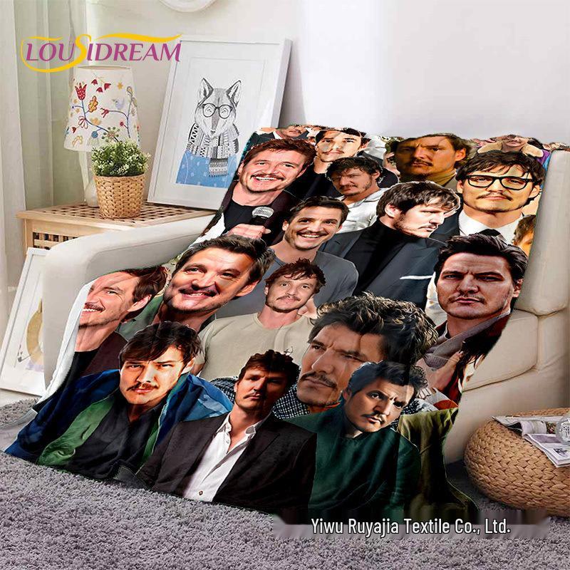 Pedro Pascal 3D Soft Throw Blanket - Warm Picnic, Bed, Sofa Accessory