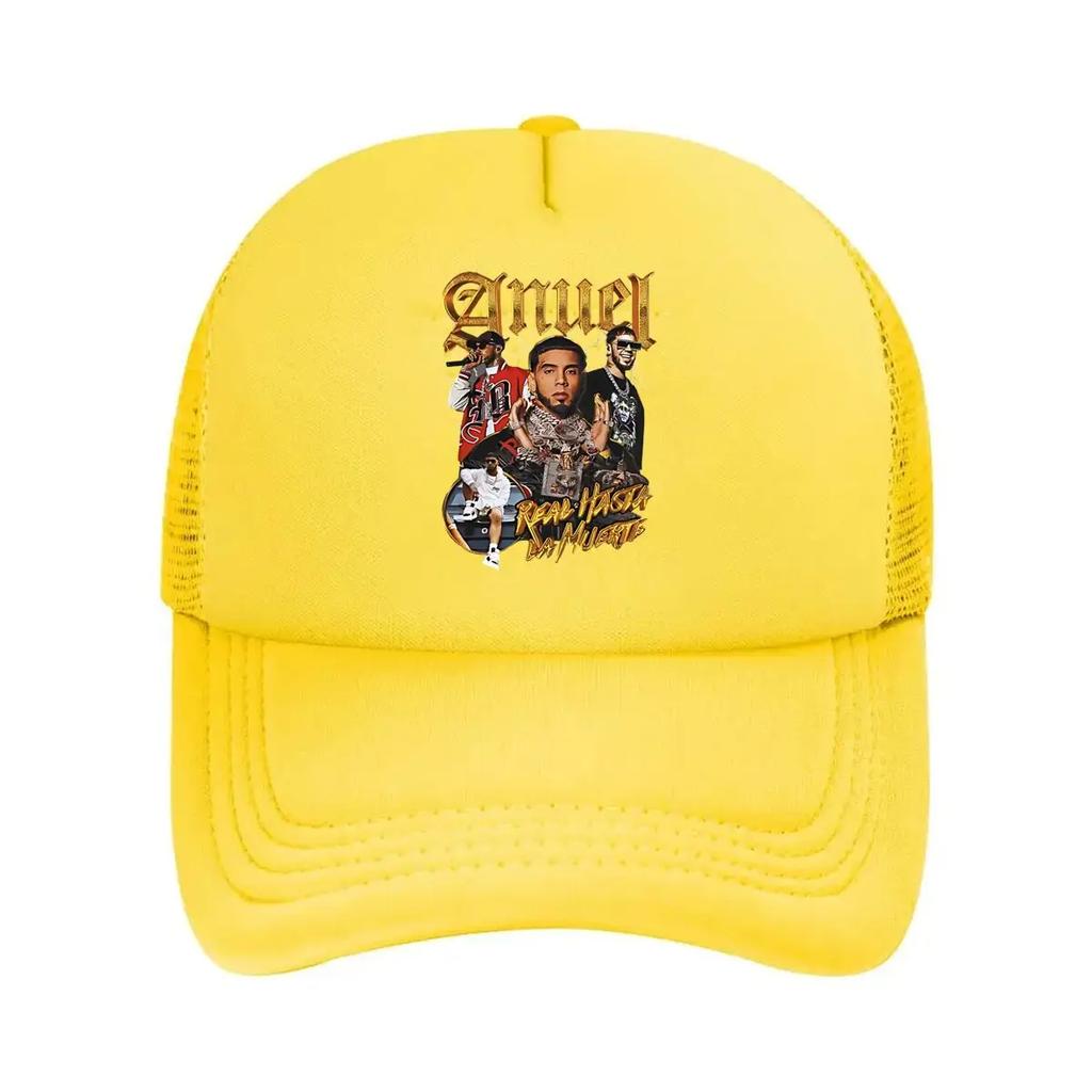 Anuel AA Music Tribute Reggaeton Artist Collage for Latin Fans Mesh Baseball Cap