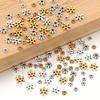 100-200Pcs 4 5 7mm Alloy Flower Spacer Beads For Jewelry Making Snowflake Loose Beads For DIY Bracelet Jewelry Making Supplies