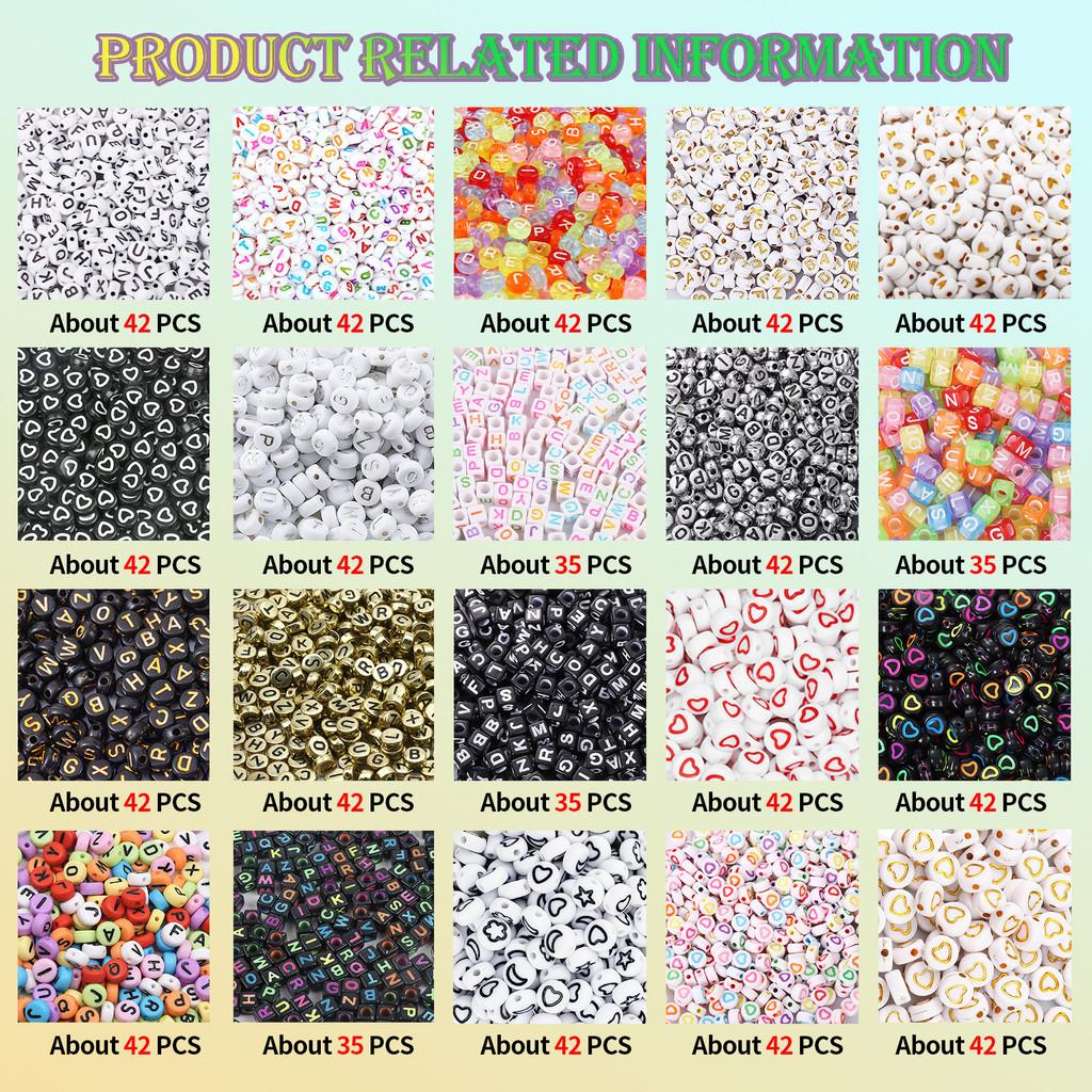 Bead Plastic Collection Kids Crafting Colorful Letters Tools Handmade Learning