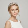 Baroque Queen Princess Crown Zinc Zinc Alloy Wedding Tiaras Decorations Headband Bridal Crown  Costume Party