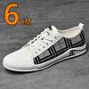 Man Cow Leather Casual Shoes 6CM Height Increasing Shoes Fashion Comfortable Breathable Anti-Slip Elevator Sneakers for Men