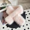 Soft Plush Winter Scarf Faux Fur Collar for Women, Neck Warmer Scarf, Fluffy Stylish Warm Coats Scarves, Thanksgiving Christmas Fashion Gifts Mothers