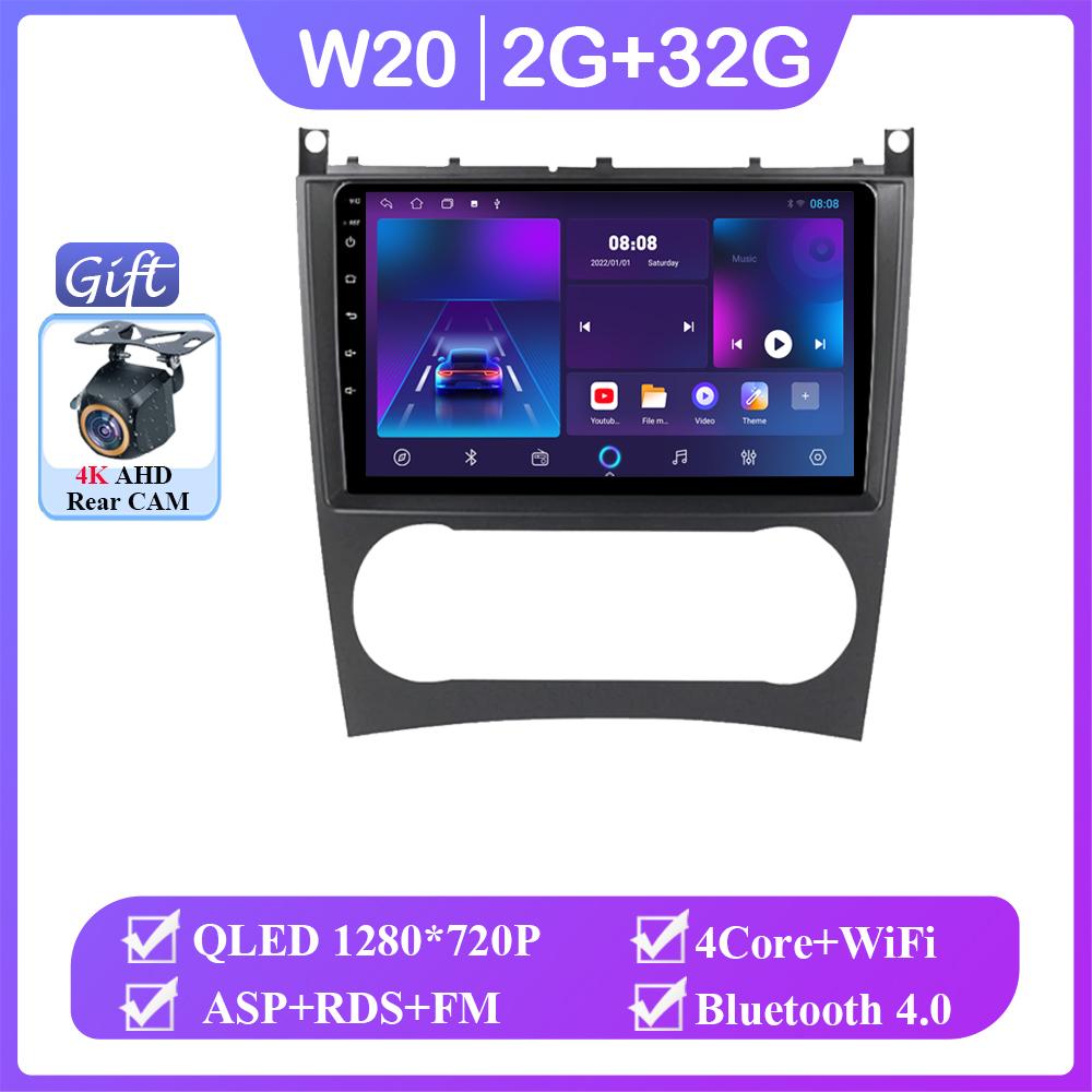 

Для Mercedes Benz C-Class C Class W203 W209 C180 C200 CL203 C209 A209 2004 - 2011 Android 14 Мультимедийный проигрыватель GPS-навигация