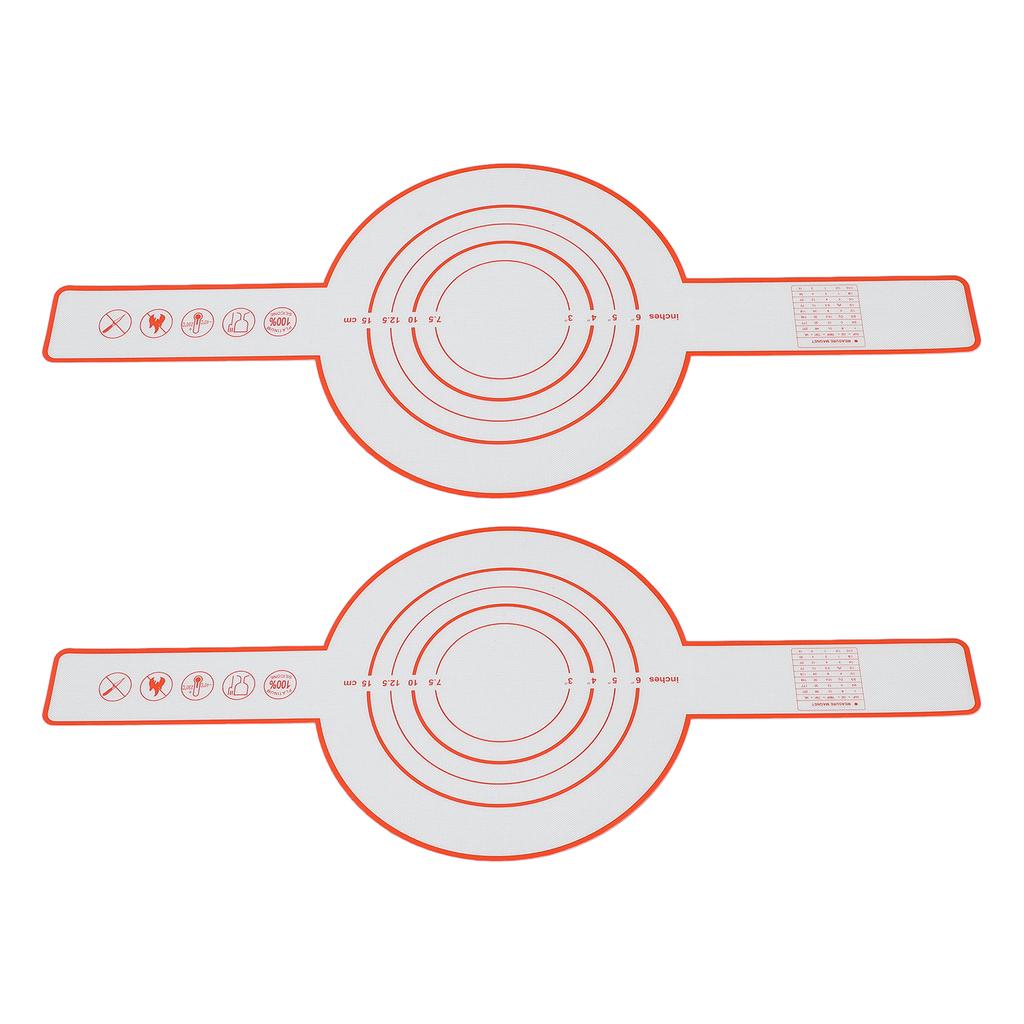 2pcs Bread Sling Silicone Heat Resistant Reusable Anti Stick Bread Baking Mat for Cooking Red