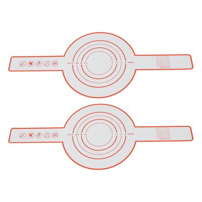2pcs Bread Sling Silicone Heat Resistant Reusable Anti Stick Bread Baking Mat for Cooking Red