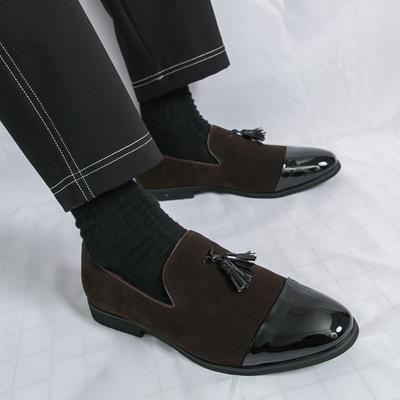 Herrenschuhe Lässige Modische Slipper Schwarz und Braun Ein-Fuß Leicht Bequem und Hochwertig Bankett- und Gesellschaftsschuhe Größe 38-46
