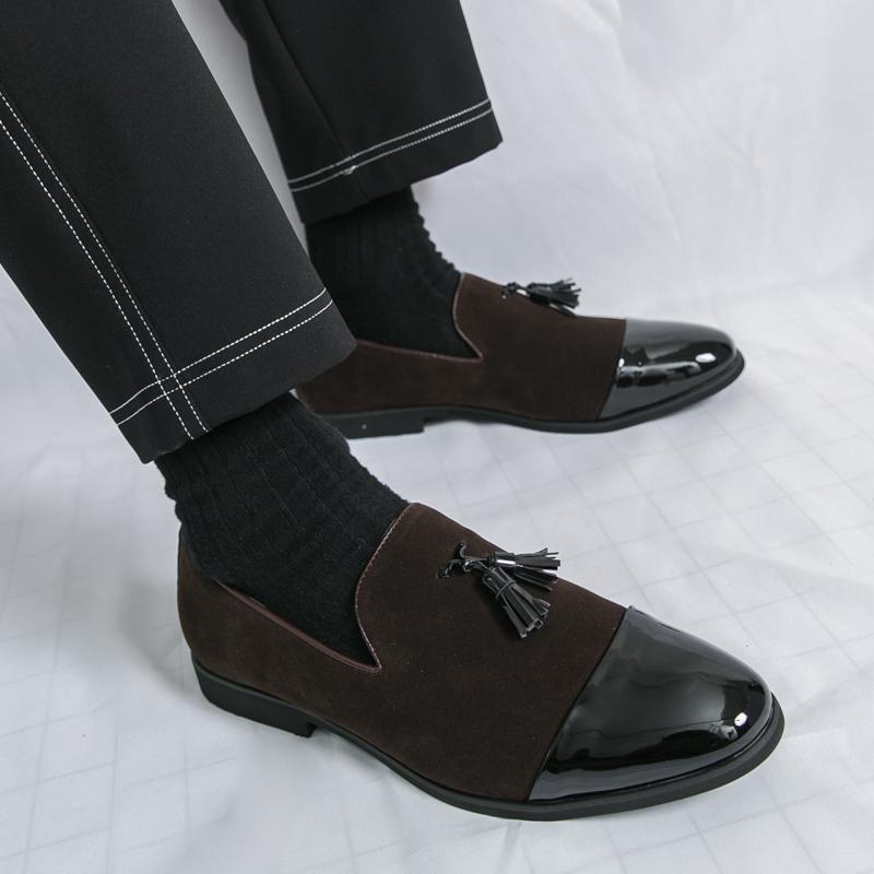 Men Shoes Casual Fashionable Loafers Black and Brown One-foot Light Comfortable and High-end Banquet and Social Shoes Size 38-46
