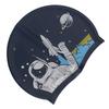 Plavecká čepice Silikonová vodotěsná pokrývka hlavy s ochranou uší pro dospělé s dlouhými vlasy Vodní sporty Tisk astronauta