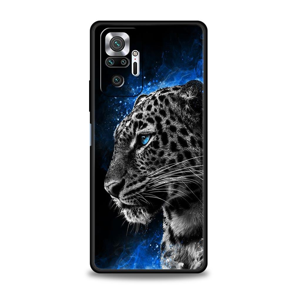 Tiger Leopard Fashion Phone Case For Xiaomi Redmi Note 14 13 5G 10 11 12 Pro Plus 4G 14C 13C 12C 10C Black Cover