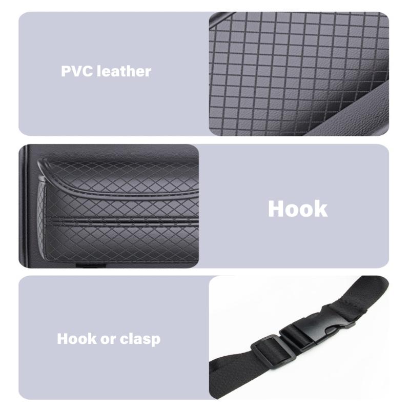 Automotive Back Pocket Multiple Compartment Storage Bag Multifunctional Backseat Pocket Kick Mat Seat Back Organizer