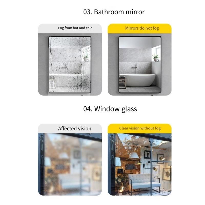 Anti Fog Coating Car Windshield Treatments 70ml for Automotive Glass & Helmets Visors Ensures Clear View In Wet Weather