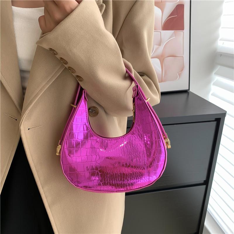 Trendy Chic Minimalist Hobo Bag For Women 2023 Fashionable Pink Blue Shoulder Bag
