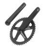 Bicycle Crankset 48T Black Square Taper Aluminum Alloy Bicycle Crankset for Mountain Road Bike Fixed Gear Bicycle