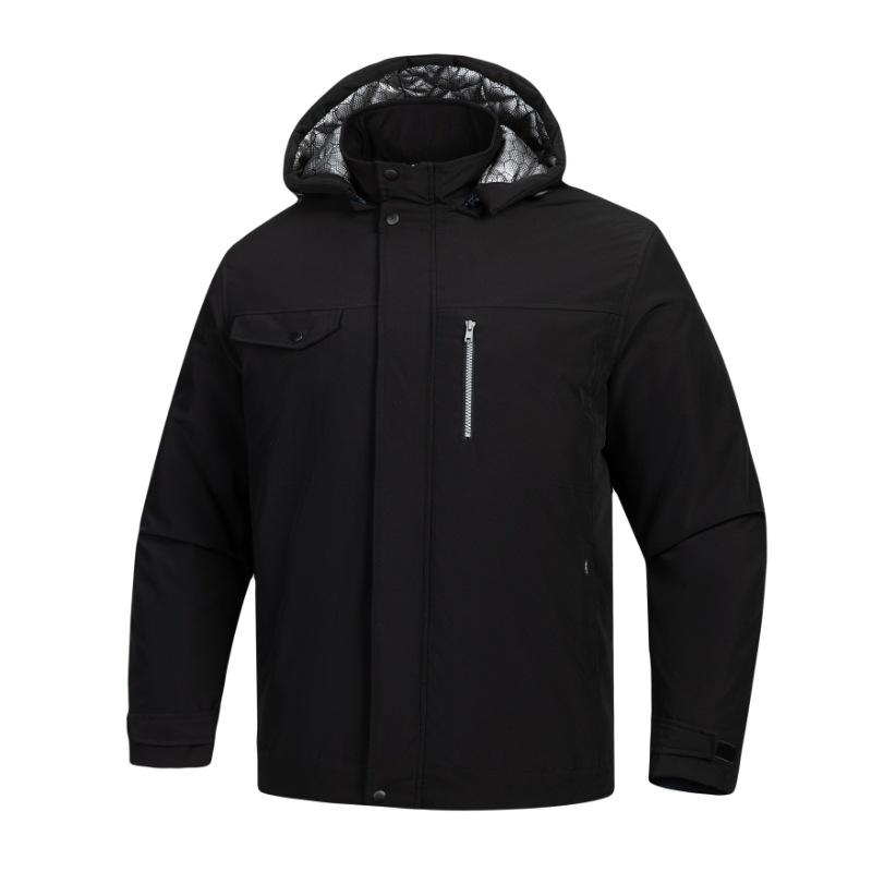 Graphene Three-Proof Winter Work Jacket: Antistatic, Waterproof, Oil-Proof, Cold-Proof, Wear-Resistant, Detachable Cotton Lining XXL