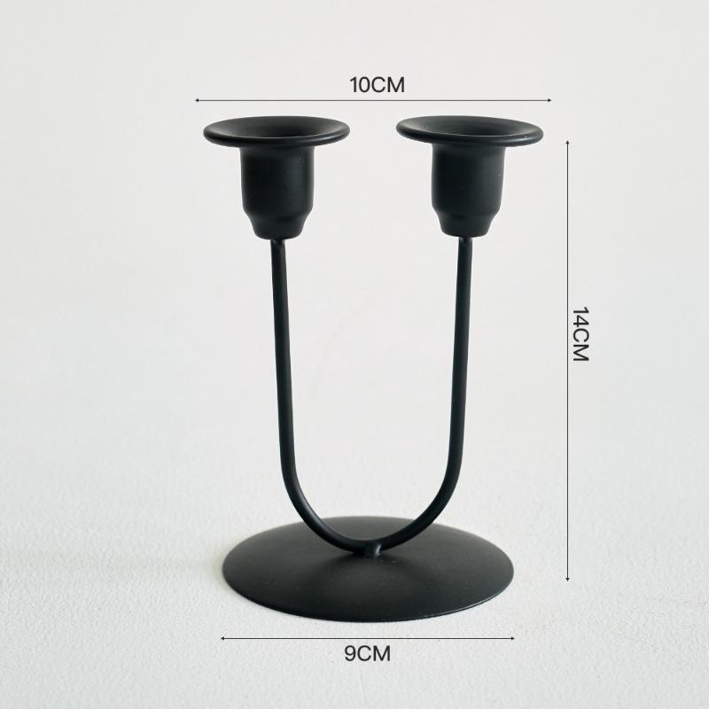 

Романтична Вечеря при Свічках Залізний Підсвічник Декоративні Елементи Фотореквізити Атмосфера High-end style чорний