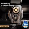 Xiaomi Soporte para Teléfono de Coche 66W Cargador Inalámbrico Soporte para Teléfono Móvil Clip Inteligente con Sensor Infrarrojo para Rejilla de Ventilación para iPhone Samsung Xiaomi Universal