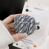 Cute Black White Stripe Zebra Texture Comfortable Silicone Earphone Case With For AirPods 1/2/3/4 Pro 2 3nd Soft Cover