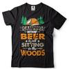 Funny Camping Amp Beer T Shirt Outdoor Hiking  Vintage Washed Homme Stylish Graphic Streetwear Breathable Versatile Stretched