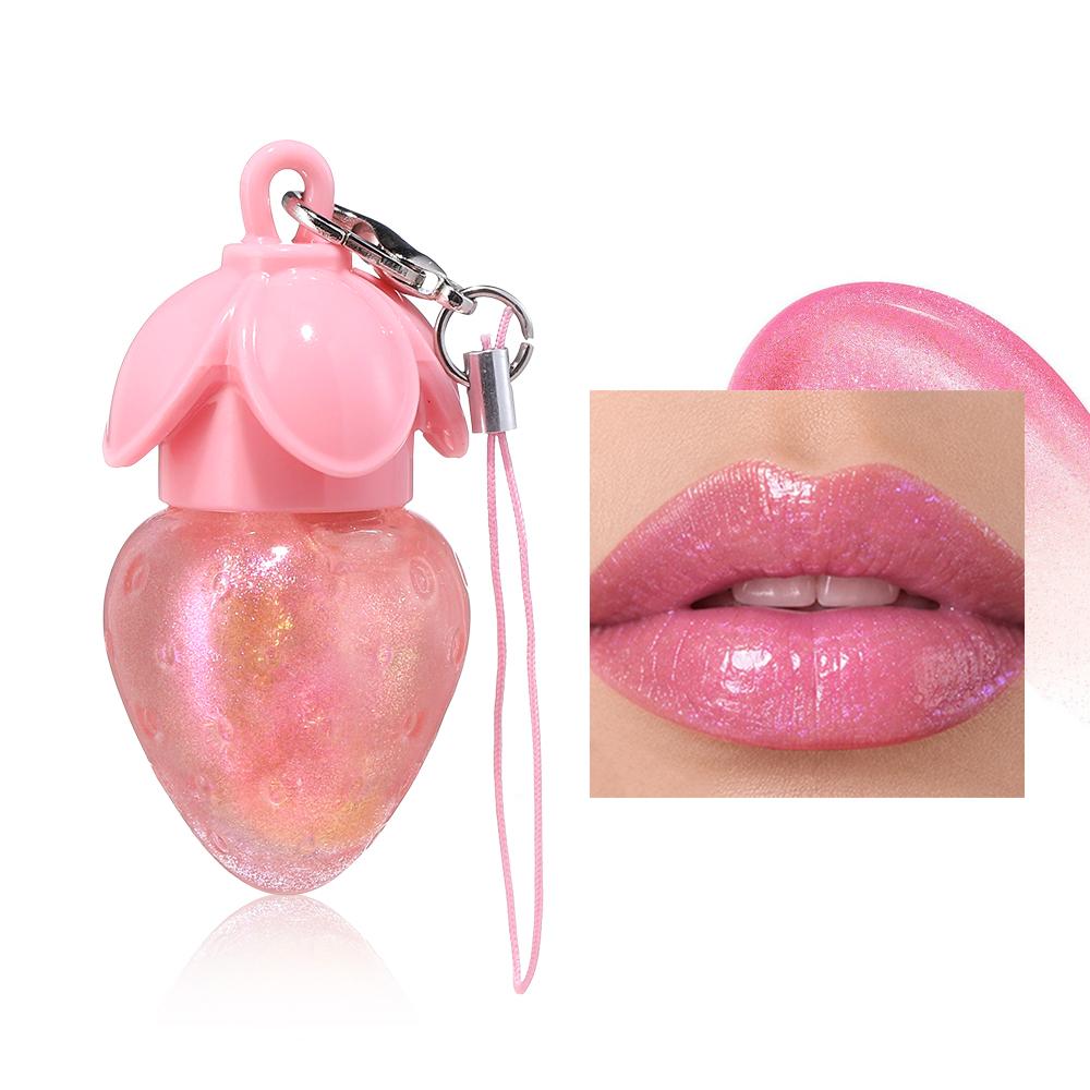 Sparkling Strawberry Lip Tint Hydrating Lip Gloss Moisturizing Jelly Lip Oil Long Lasting Shiny Makeup for Women Beauty Care