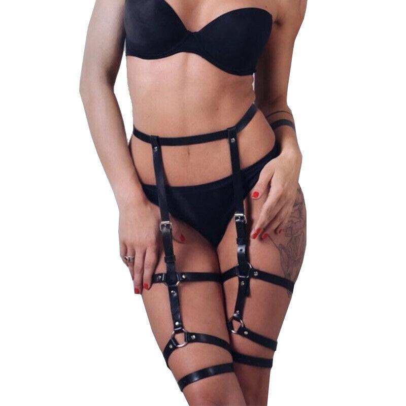 Leather Leggings, Leg Rings, Leg Straps, Bondage, Sex Belt, Personalized Nightclub Cosplay Prop Belt