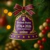 United States 250th Anniversary Bell Ornament Commemorative Patriotic Christmas Tree Metal Bell Hanging Decoration Holiday Party Pendant