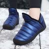 Winter Warm Fur Shoes Men's New Fleece Thickened Warm Soft Sole Cotton Boots Indoor Outdoor Slip-on Snow Shoes Solid Color  Ankle Booties for Male