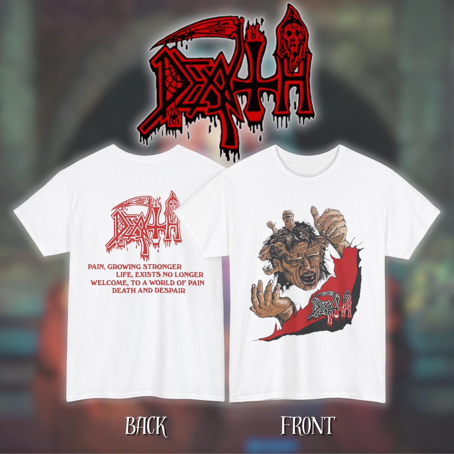 Death - Denial Of Life | Gildan Heavy Cotton Tee | Size- S, M, L, XL, 2-3 XL 2XL