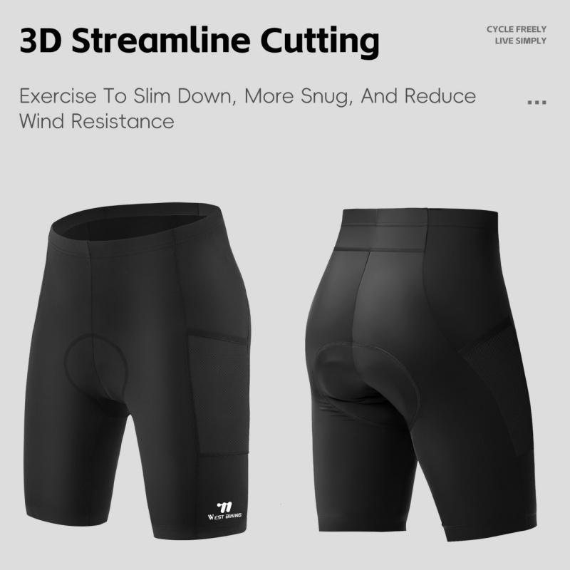 WEST BIKING Men's Cycling Shorts Breathable Sport Compression Elastic Tights Outdoor Sports Motorcycle Short Pants Equipment