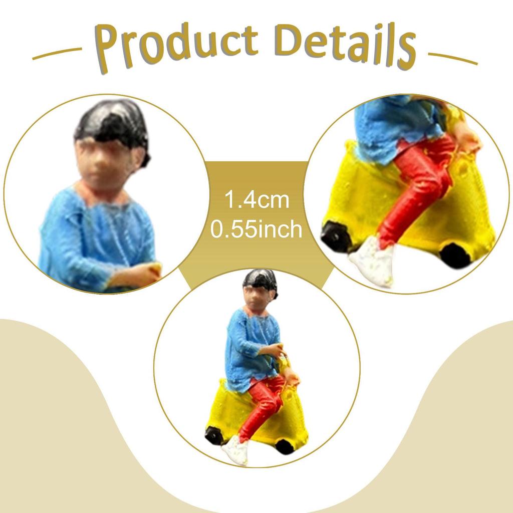 1/64 Miniature Figure People Figure Resin 1:64 Scale Tiny People Figurine for Crafts Photography Diorama Ornament Layout